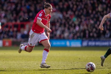 Wrexham AFC takımından George Dobson, Wrexham - Bolton Wanderers - SToK Cae Ras, Wrexham, İngiltere 1 Mart 2025