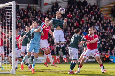 Bolton Wanderers takımından Josh Dacres-Cogley, 1 Mart 2025 'te Wrexham, SToK Cae Ras, Wrexham, İngiltere' de Bolton Wanderers 'a karşı oynanan 1.