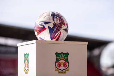 1 Mart 2025 'te SToK Cae Ras, Wrexham, İngiltere' de oynanan Wrexham - Bolton Wanderers maçı öncesinde Puma maçında.