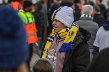 Leeds taraftarları, 1 Mart 2025 'te Leeds United ile West Bromwich Albion arasındaki Sky Bet Şampiyonası maçına geldiler.