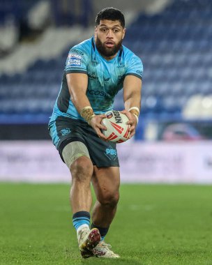Hull FC 'den John Asiata Betfred Süper Lig 3. raundunda Huddersfield Giants' a karşı Hull FC karşılaşmasında John Smith 'in Stadyumu, Huddersfield, Birleşik Krallık, 28 Şubat 2025