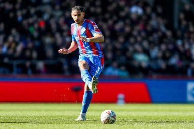 Kristal Saray 'dan Maxence Lacroix, 1 Mart 2025 tarihinde İngiltere' nin Selhurst Park kentinde oynanan 5.