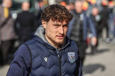 West Bromwich Albion takımından Callum Styles, 1 Mart 202 'de Leeds United ile West Bromwich Albion arasındaki Sky Bet Şampiyonası maçında sahaya çıktı.