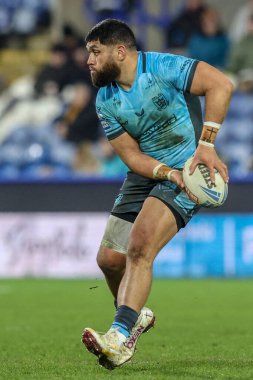 Hull FC 'den John Asiata Betfred Süper Lig 3. raundunda Huddersfield Giants' a karşı Hull FC karşılaşmasında John Smith 'in Stadyumu, Huddersfield, Birleşik Krallık, 28 Şubat 2025