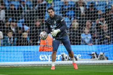 Manchester City 'den Stefan Ortega, 1 Mart 2025 tarihinde Etihad Stadyumu' nda oynanan Emirates FA Cup 5. Raund karşılaşmasında maç öncesi ısınma oturumunda Manchester City - Plymouth Argyle maçında