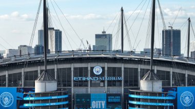 Etihad Stadyumu 'nun havadan görünüşü, Birleşik Krallık Etihad Stadyumu' nda 1 Mart 2025 tarihinde oynanan 5.