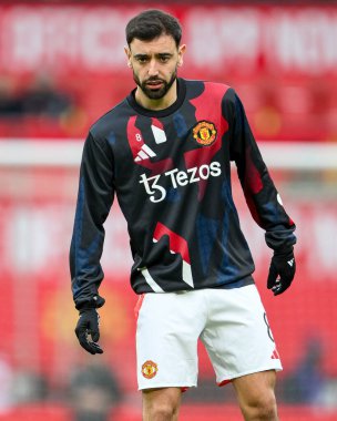 Manchester United 'dan Bruno Fernandes, 2 Mart 2025' te Old Trafford, Manchester, Birleşik Krallık 'ta oynanan 5.