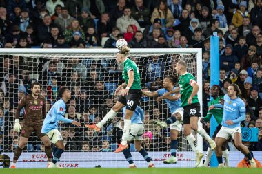 Plymouth Argyle takımından Maksym Talovierov, 1 Mart 2025 tarihinde Etihad Stadyumu, Manchester City - Plymouth Argyle maçında 1-0 berabere kaldı.