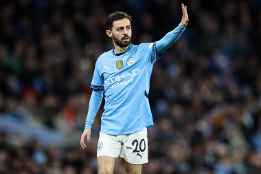 Manchester City 'den Bernardo Silva, 1 Mart 2025 tarihinde Etihad Stadyumu' nda oynanan 5.