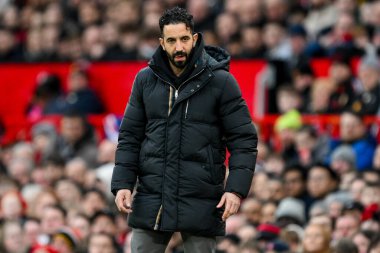Manchester United takımından Ruben Amorim, 2 Mart 2025 'te Old Trafford, Manchester, Birleşik Krallık' ta oynanan 5.