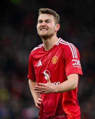 Manchester United 'dan Matthijs de Ligt, 2 Mart 2025 tarihinde Birleşik Krallık' ın Old Trafford kentinde oynanan 5.