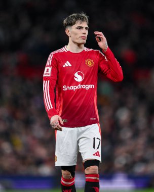 Manchester United 'dan Alejandro Garnacho 2 Mart 2025 tarihinde Birleşik Krallık' ın Old Trafford kentinde oynanan 5.