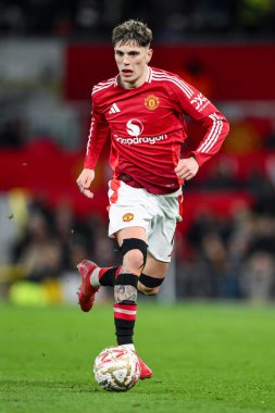 Manchester United 'dan Alejandro Garnacho, 2 Mart 2025' te Old Trafford, Manchester, İngiltere 'de oynanan 5.