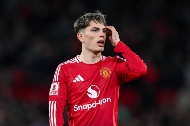 Manchester United 'dan Alejandro Garnacho 2 Mart 2025 tarihinde Birleşik Krallık' ın Old Trafford kentinde oynanan 5.