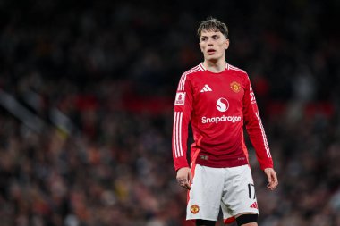 Manchester United 'dan Alejandro Garnacho 2 Mart 2025 tarihinde Birleşik Krallık' ın Old Trafford kentinde oynanan 5.