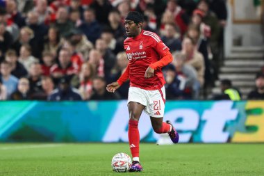 Nottingham Ormanı 'ndan Anthony Elanga, 3 Mart 2025 tarihinde Nottingham City Ground, Nottingham, İngiltere' de oynanan 5.