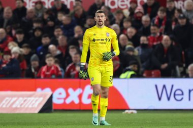 Ipswich Town 'dan Alex Palmer, Birleşik Krallık' ın başkenti Nottingham 'da oynanan 5. tur karşılaşmasında Nottingham Forest, Ipswich Town' a karşı.