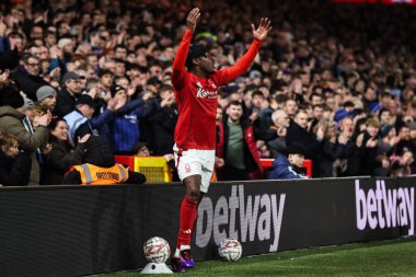 Nottingham Ormanı 'ndan Anthony Elanga, Birleşik Krallık' ın Nottingham şehrinde oynanan 5. tur karşılaşmasında Nottingham Forest 'a karşı Ipswich Town maçında tepki gösterdi.