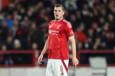 Nottingham Ormanı 'ndan Chris Wood, Birleşik Krallık' ın başkenti Nottingham 'da oynanan 5. tur karşılaşmasında Nottingham Forest, Ipswich Town' a karşı.