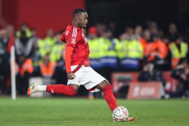 Nottingham Ormanı 'ndan Callum Hudson-Odoi, 3 Mart 2025 tarihinde Nottingham City Ground, Nottingham' da oynanan 5.