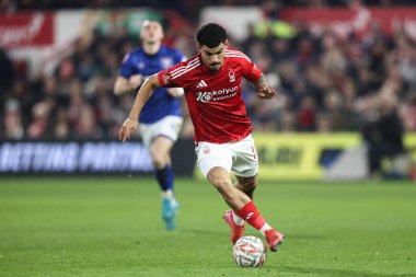 Nottingham Ormanı 'ndan Morgan Gibbs-White, 3 Mart 2025 tarihinde Nottingham City Ground, Nottingham, İngiltere' de oynanan 5.