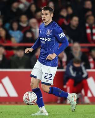 Conor Townsend of Ipswich Town in action during the Emirates FA Cup 5th Round match Nottingham Forest vs Ipswich Town at City Ground, Nottingham, United Kingdom, 3rd March 2025 clipart