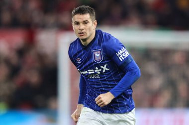 Ipswich Town 'dan Conor Townsend, Birleşik Krallık' ın Nottingham City Ground kentinde oynanan 5. tur karşılaşmasında Nottingham Forest 'a karşı Ipswich Town, 3 Mart 2025