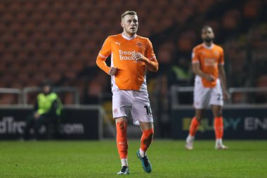 Blackpool 'dan Sonny Carey, Sky Bet Ligi 1 maçında Blackpool - Peterborough United maçı, Bloomfield Road, Blackpool, İngiltere, 4 Mart 2025