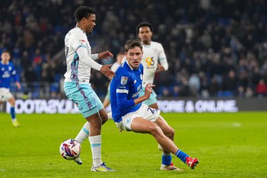 Cardiff City 'den Rubin Colwill, Cardiff City Stadyumu' nda Cardiff City - Burnley maçında, 4 Mart 2025