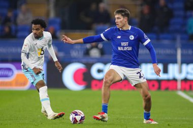Cardiff City 'den Rubin Colwill, Cardiff City Stadyumu' nda Cardiff City - Burnley maçında, 4 Mart 2025