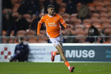 Blackpool takımından Ashley Fletcher 4 Mart 2025 'te Bloomfield Road, Blackpool' da Blackpool-Peterborough United maçında