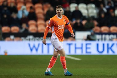 Blackpool takımından Lee Evans 4 Mart 2025 'te Bloomfield Road, Blackpool' da Blackpool-Peterborough United maçında