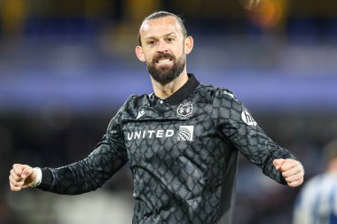 Wrexham 'dan Steven Fletcher, 4 Mart 2025' te İngiltere 'nin Huddersfield Stadyumu' nda oynanan Huddersfield Town-Wrexham maçında 1-0 yenilen golü kutluyor.