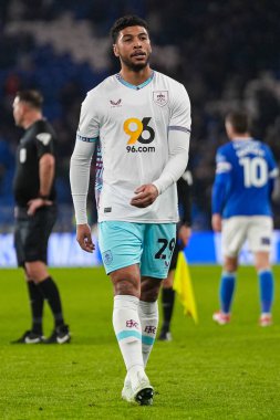 Burnley takımından Josh Laurent Cardiff City - Burnley maçında Cardiff City Stadyumu, Cardiff, İngiltere, 4 Mart 2025