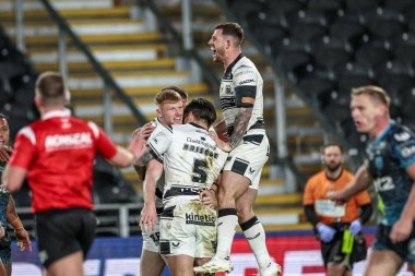 Hull FC 'den Harvey Barron, 6 Mart 2025' te MKM Stadyumu 'nda oynanan Betfred Süper Lig 4. Raundunda Leigh Leopards' a karşı oynuyor.