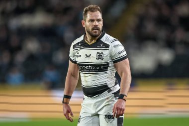 Hull FC 'den Aidan Sezer, 6 Mart 2025' te MKM Stadyumu 'nda oynanan 4. Betfred Süper Lig karşılaşmasında Hull FC, Leigh Leopards' a karşı.