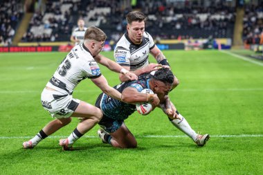 Leopar Leopar takımından Tesi Niu, 6 Mart 2025 'te MKM Stadyumu' nda oynanan 4. Betfred Süper Lig karşılaşmasında Leigh Leoparları 'na karşı oynuyor.