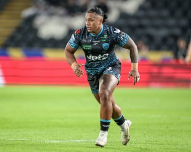 Leigh Leoparları 'ndan Tesi Niu Betfred Süper Lig 4. Raundu' nda Hull FC, Leigh Leopards 'a karşı MKM Stadyumu, Hull, İngiltere, 6 Mart 2025