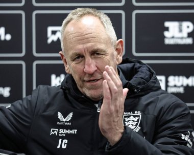 John Cartwright, MKM Stadyumu, Hull, Birleşik Krallık 'ta oynanan Betfred Süper Lig 4. Raundu karşılaşmasında Hull FC, Leigh Leopards' a karşı oynanan maç sonrası basın toplantısında soruları yanıtladı.