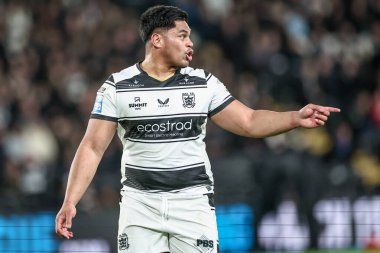 Hull FC 'den Herman Eseese, 6 Mart 2025' te MKM Stadyumu 'nda oynanan 4. Betfred Süper Lig karşılaşmasında takım arkadaşlarına talimat verdi.