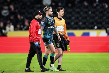 Leigh Leopards takımından Gaz O 'brien, 6 Mart 2025' te MKM Stadyumu 'nda oynanan Betfred Süper Lig 4. tur karşılaşmasında beyin sarsıntısı değerlendirmesi için sahadan ayrıldı.