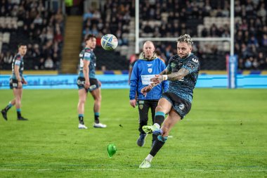 Leopar Leopar takımından Gaz O 'Brien, 6 Mart 2025' te MKM Stadyumu 'nda oynanan 4. Betfred Süper Lig karşılaşmasında penaltı aldı.