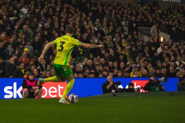 Norwich City 'den Jack Stacey, Norwich City - Oxford United maçında Norwich City - Carrow Road, Norwich, İngiltere, 7 Mart 2025
