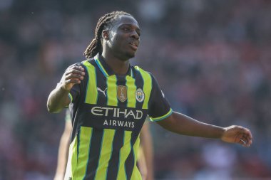 Manchester City 'den Jrmy Doku Premier League maçı sırasında Nottingham Forest Manchester City' ye karşı City Ground, Nottingham, İngiltere, 8 Mart 2025