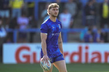 Warrington Wolves takımından Alfie Johnson, 9 Mart 2025 'te Warrington, Warrington' da oynanan Betfred Süper Lig 4. tur karşılaşmasında Warrington Wolves, Wakefield Trinity 'ye karşı oynuyor.