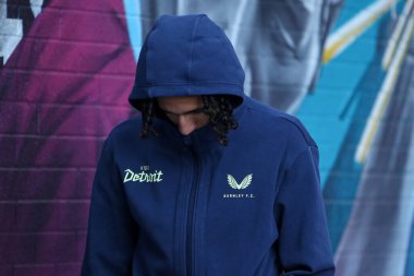 Burnley 'den Hannibal Mejbri 8 Mart 2025' te Burnley, Burnley 'e karşı Luton Town Gökyüzü İddia Şampiyonası karşılaşması öncesinde toprağa geldi.