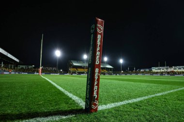 Betfred Süper Lig 4. Raundunda The Mend-A-Hose Jungle, Castleford, Birleşik Krallık 'ta Castleford Tigers - Salford Red Devils maçının genel görünümü