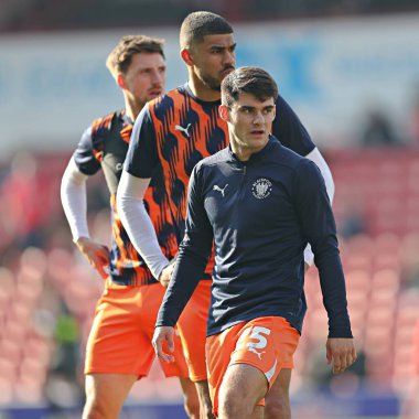 Blackpool F.C. 'den Rob Apter. Sky Bet Ligi 1 maçından önce Barnsley, Blackpool 'a karşı Oakwell, Barnsley, İngiltere, 8 Mart 2025