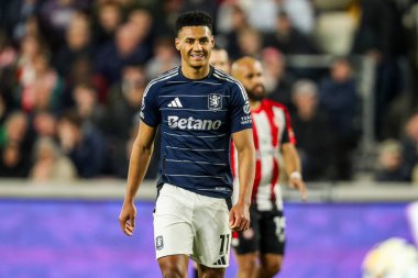 Aston Villa 'dan Ollie Watkins, 8 Mart 2025' te İngiltere 'deki Gtech Community Stadyumu' nda oynanan Premier League karşılaşmasında Brentford-Aston Villa maçında tepki gösterdi.