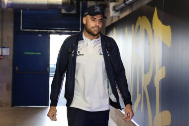 Warrington Wolves 'tan James Harrison, 9 Mart 2025' te Warrington, Warrington 'da oynanan Warrington Wolves vs Wakefield Trinity maçında Betfred Süper Lig 4. Raundundan önce geldi.